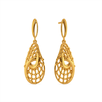 Mesh Magic  Gold Earrings