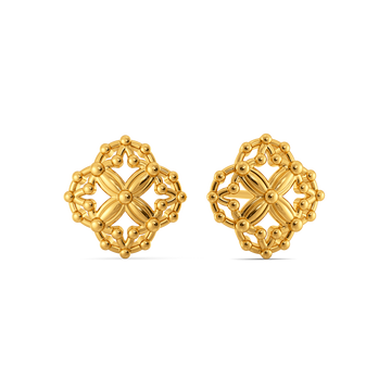 Mesh Magic  Gold Earrings