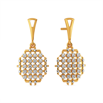 Mesh Vibes Only  Diamond Earrings
