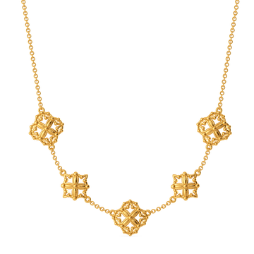 Caught in a Mesh Gold Necklaces