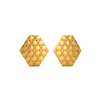 Hex Defence Gold Earrings