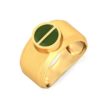 Green Bolts Gold Rings