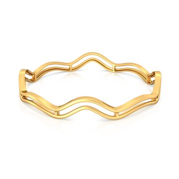 Double Tide Gold Bangles