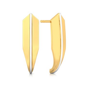 Polygon Shield Gold Earrings
