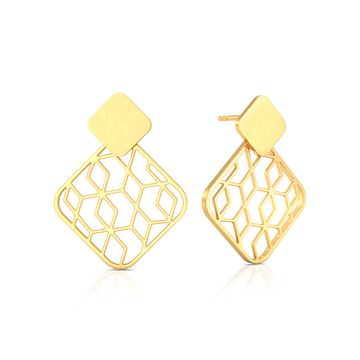 On The Square Gold Earrings