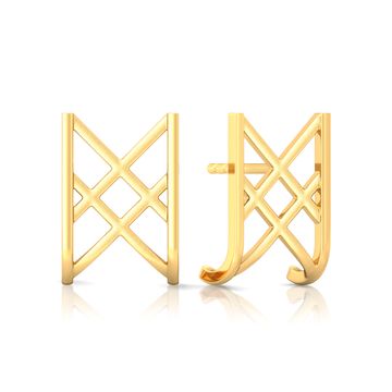 Triple X Gold Earrings