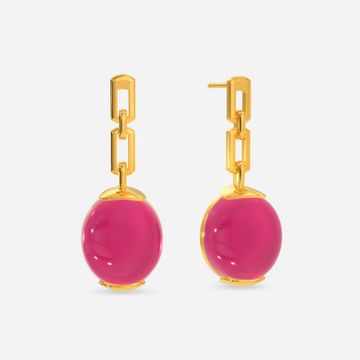 Pink Cosmos Gemstone Earrings