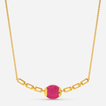 Pink Cosmos Gemstone Necklaces