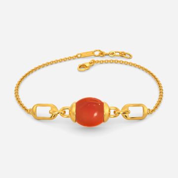 Sunset Orange Gemstone Bracelets