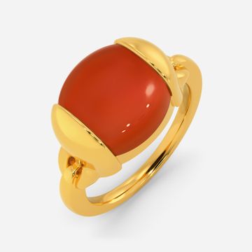 Sunset Orange Gemstone Rings
