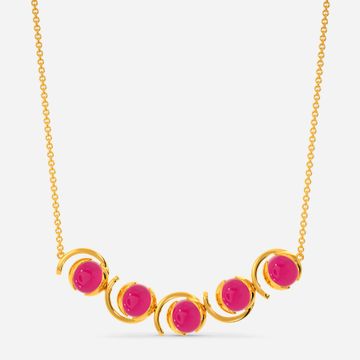 Paint In Pink Gemstone Necklaces