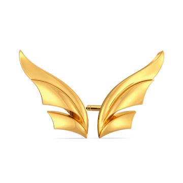Winged Power Gold Earrings