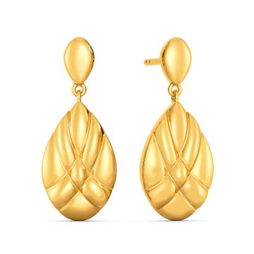 Caz Quilt Gold Earrings