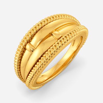 Knit Spirit Gold Rings