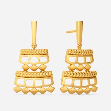 Wicker Vibes Gold Earrings