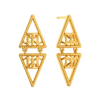 Macramé Mood Gold Earrings
