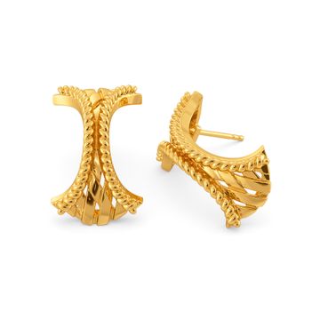 Spin A Weave Gold Earrings