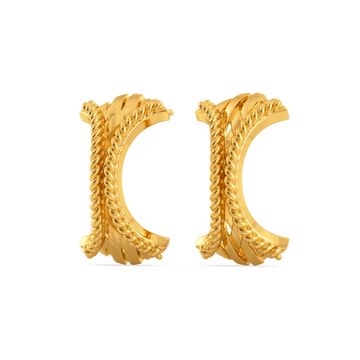 Spin A Weave Gold Earrings