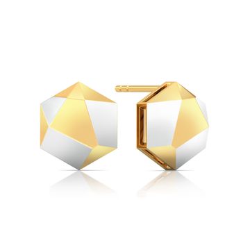 The Cryptic Code Gold Earrings