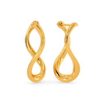 Jiggle Wiggle Gold Earrings
