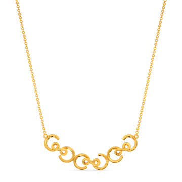 In A Spiral Gold Necklaces