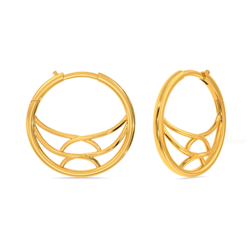 Happy Bursts Gold Earrings