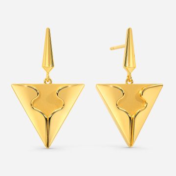 Sleek Camo Gold Earrings