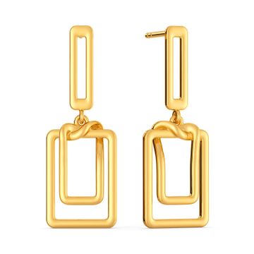 Clipped Formals Gold Earrings
