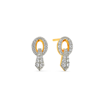 Tie Fusion Diamond Earrings