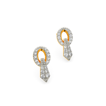 Tie Fusion Diamond Earrings