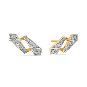 Tie Melange Diamond Earrings
