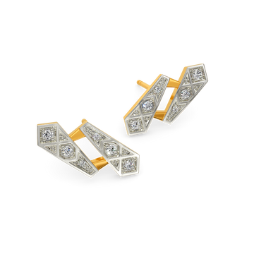 Tie Melange Diamond Earrings