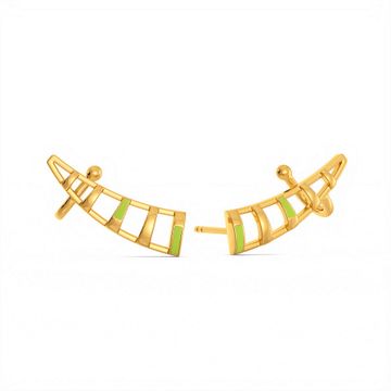 Lime N Licious Gold Earrings