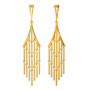 Fringe Tint Gold Earrings