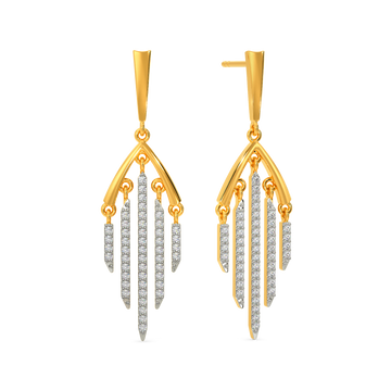 In A Fringe Mood Diamond Earrings