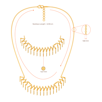 Fringe Tint Gold Necklaces