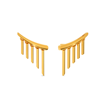 Fringe Fantasy Gold Earrings