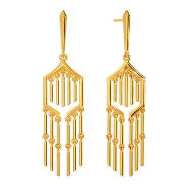 Fringe Pret Gold Earrings