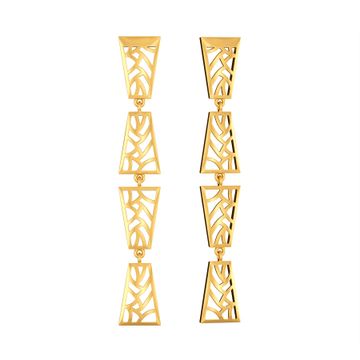 Lattice Leisure Gold Earrings