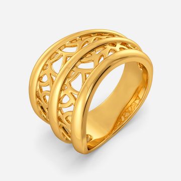 Web Vibes Gold Rings