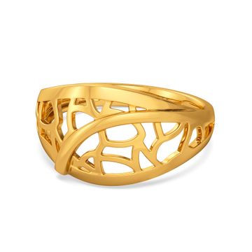 Statement Mesh Gold Rings