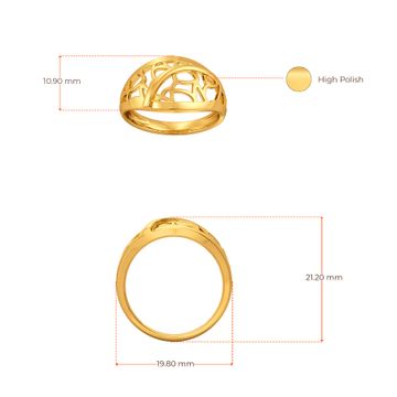 Statement Mesh Gold Rings