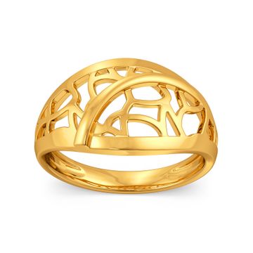 Statement Mesh Gold Rings