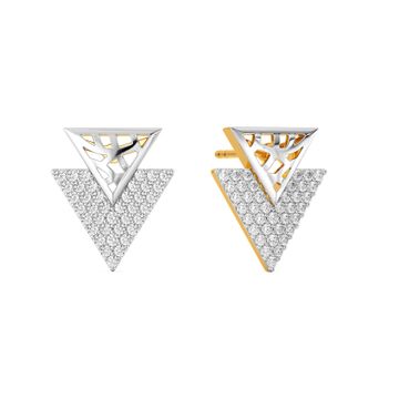 Edgy Nets Diamond Earrings