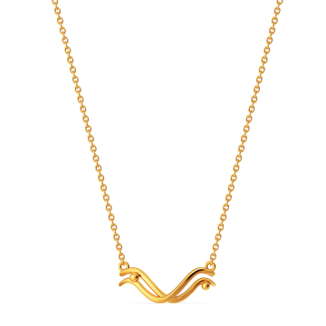 Curve Tas Gold Necklaces