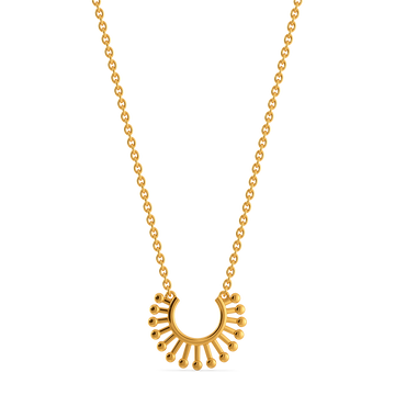 Fringed Gold Necklaces