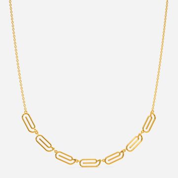 Groovy Swirls Gold Necklaces