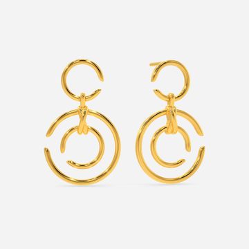Clued to Loop Gold Earrings