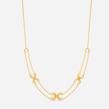 Clued to Loop Gold Necklaces