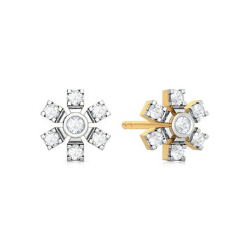 Pin Wheeling Diamond Earrings